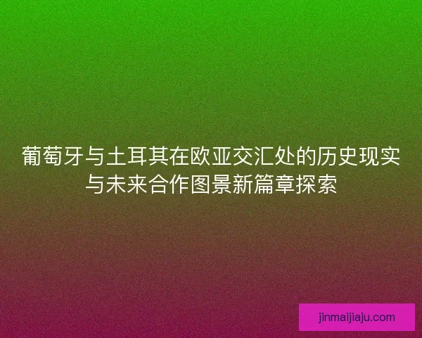 葡萄牙与土耳其在欧亚交汇处的历史现实与未来合作图景新篇章探索